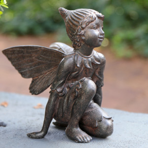 Rowan the Pixie - Garden Fairy Sculpture, decorative lighting accessory