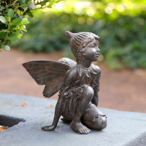 Rowan the Pixie - Garden Fairy Sculpture, designed as a standalone ornament for adding character to an interior