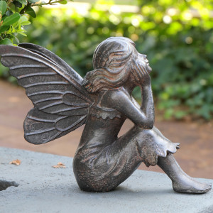 Posy the Fairy - Garden Fairy Sculpture, a decorative accent for shelf or tabletop display