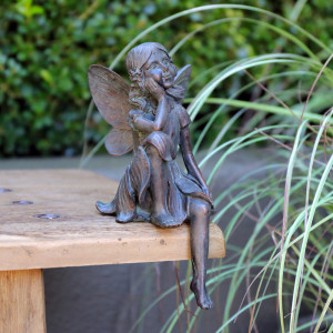 Clementine the Fairy - Garden Fairy Sculpture, designed as a standalone ornament for adding character to an interior
