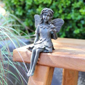 Sweetpea the Fairy - Garden Fairy Sculpture, designed as a standalone ornament for adding character to an interior