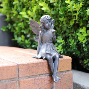 Holly the Fairy - Garden Fairy Sculpture, a sculptural decorative accent for shelf, console or tabletop styling