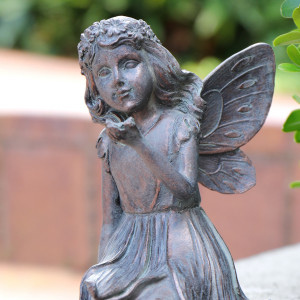 Holly the Fairy - Garden Fairy Sculpture, a decorative accent for shelf or tabletop display