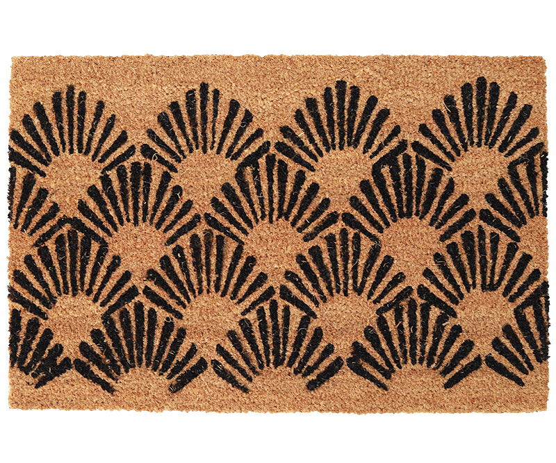 Black Fans Regular Vinyl Backed Doormat