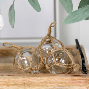 Small Set 3 Seven Seas Fishing Floats, decorative home accessory