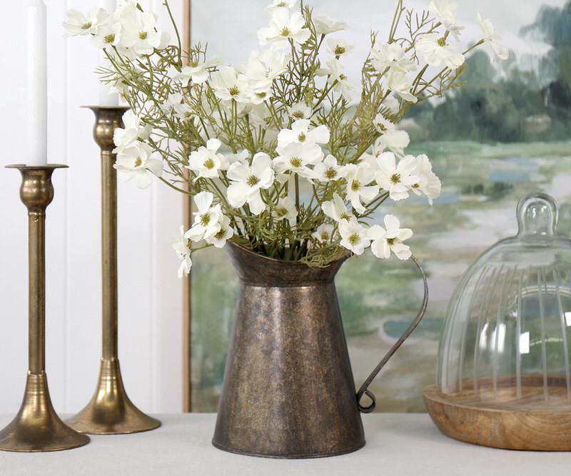 Set 3 White Cosmos Flower Sprays