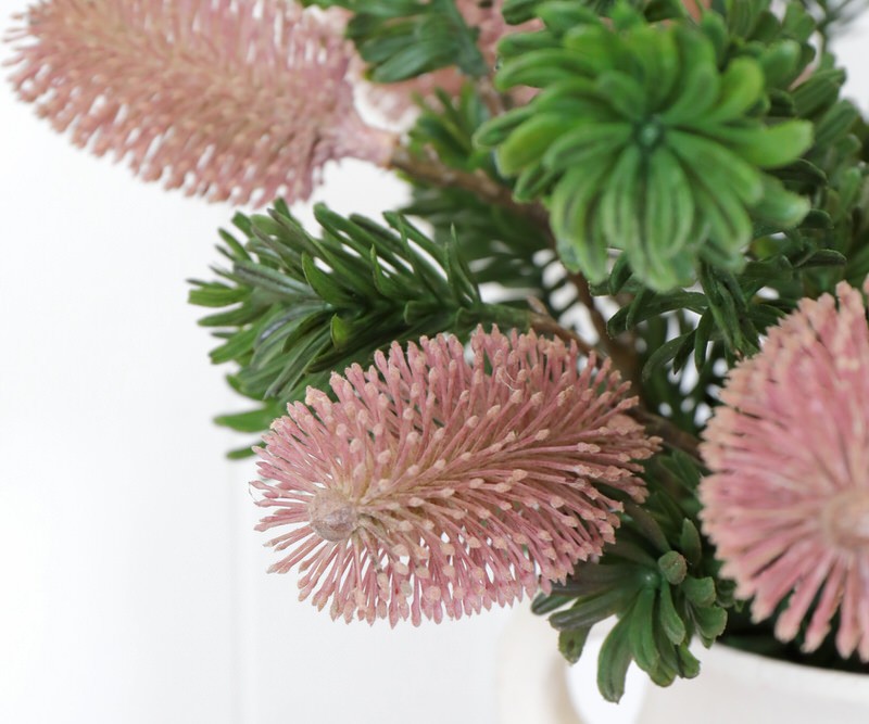 Bancroft Soft Pink Banksia Flower Spray