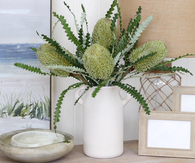 Cartwright Large Soft Green Banksia Flower - Single Stem