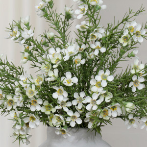Morning Pearl Wax Flower Spray, designed to add lasting floral or foliage detail to an interior display