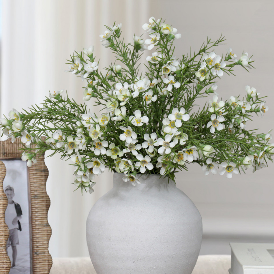 Morning Pearl Wax Flower Spray, decorative artificial flower or foliage stem