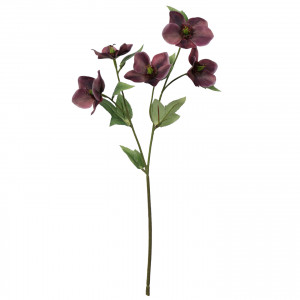 Set 3 Purple Hellebore Flower Sprays, designed to add lasting floral or foliage detail to an interior display