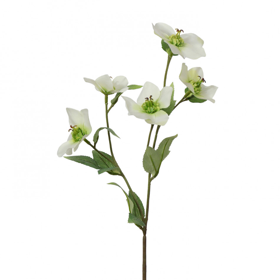 Set 3 White Hellebore Flower Sprays, decorative flowers or foliage for vase styling