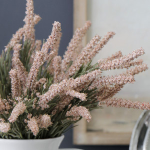 Set 3 Pink Heather Flower Sprays, designed to add lasting floral or foliage detail to an interior display