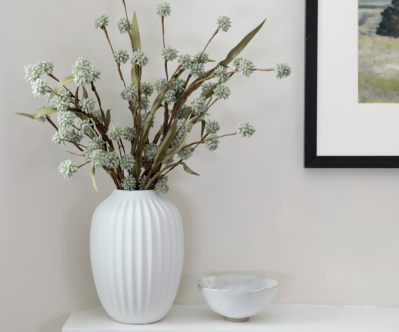 Set 3 Green Yarrama Flower Stems