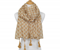 Pascal Yellow Tassel Scarf