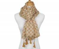 Pascal Yellow Tassel Scarf