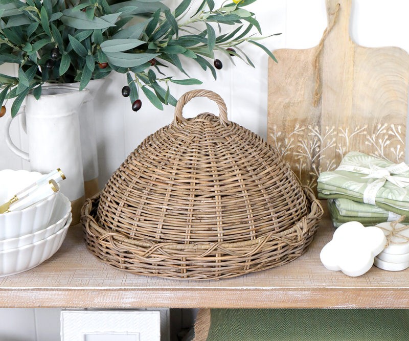 Casa Rattan Food Cover With Tray Beautiful Home Decor At French Knot