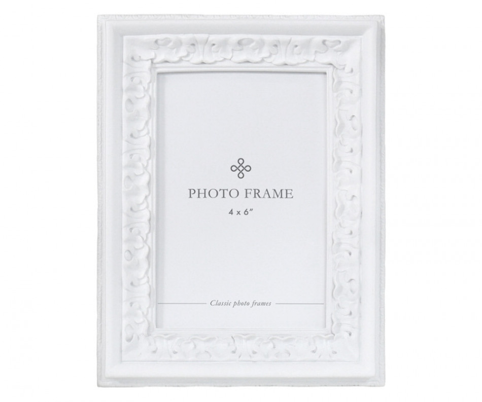 Fontaine White Photo Frame 4x6