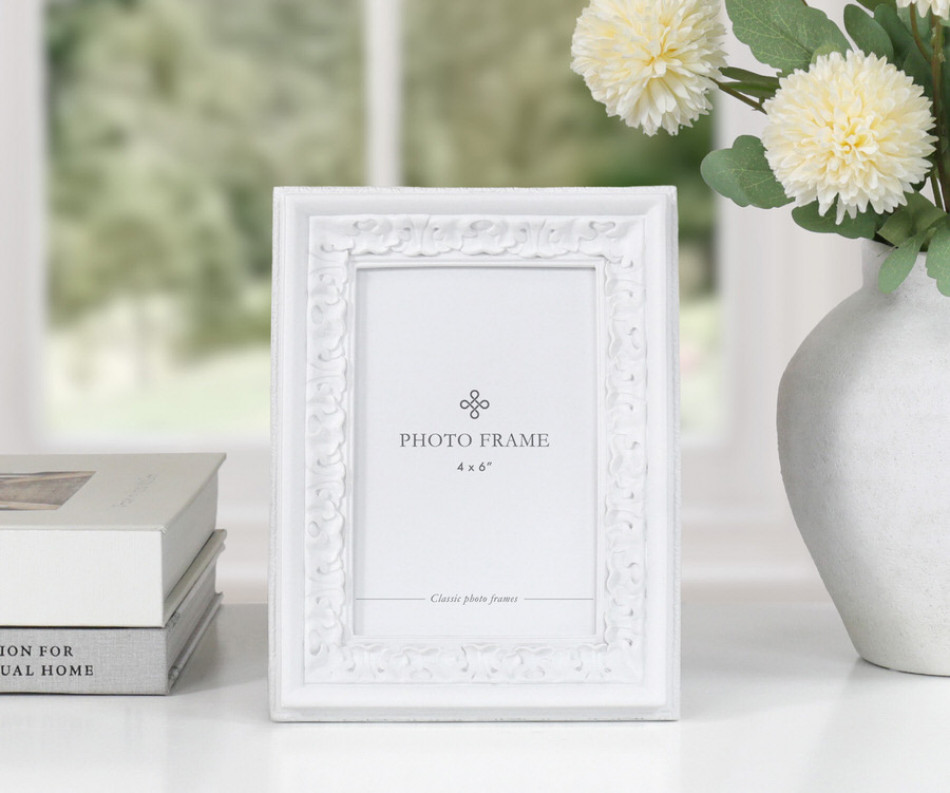 Fontaine White Photo Frame 4x6