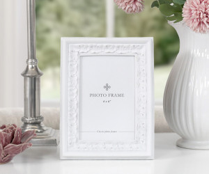 Fontaine White Photo Frame 4x6
