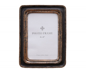 Pembroke Beaded Photo Frame Black 4x6