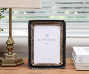Pembroke Beaded Photo Frame Black 5x7