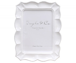 Mariana Scalloped White Photo Frame - 5x7