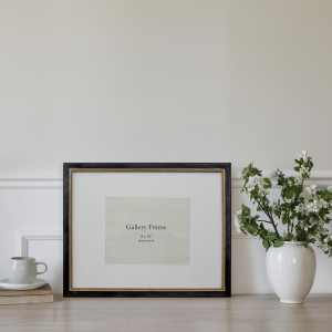 Willoughby Black & Gold Gallery Wall Frame - 8x10", a decorative picture frame suited to shelf, tabletop or wall presentation