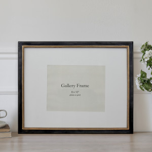 Willoughby Black & Gold Gallery Wall Frame - 8x10", a display frame for a photograph or print