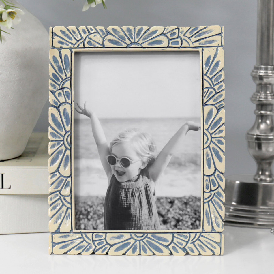 Portofino Blue & Cream Photo Frame 5x7"