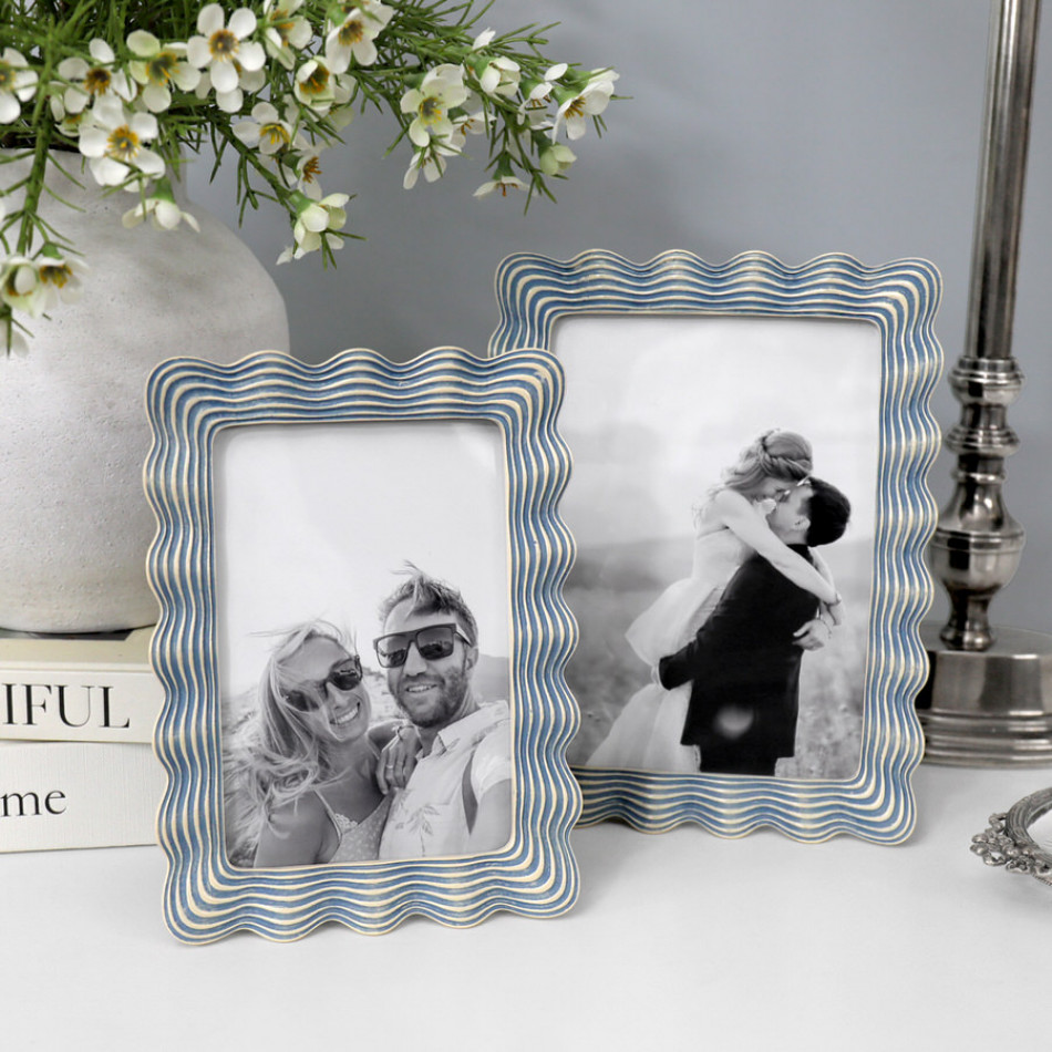 Biarritz Blue Waves Photo Frame 5x7