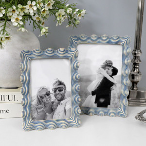 Biarritz Blue Waves Photo Frame 5x7", a display frame for a photograph or print