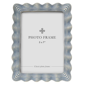 Biarritz Blue Waves Photo Frame 5x7", designed to display a favourite photograph or small artwork