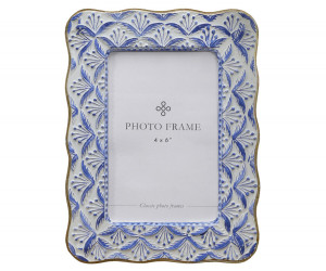 Amelie Blue & White Photo Frame 4x6