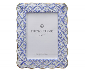 Amelie Blue & White Photo Frame 5x7