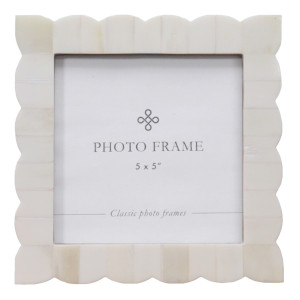 Laura Cream Bone Photo Frame 5x5", a display frame for a photograph or print