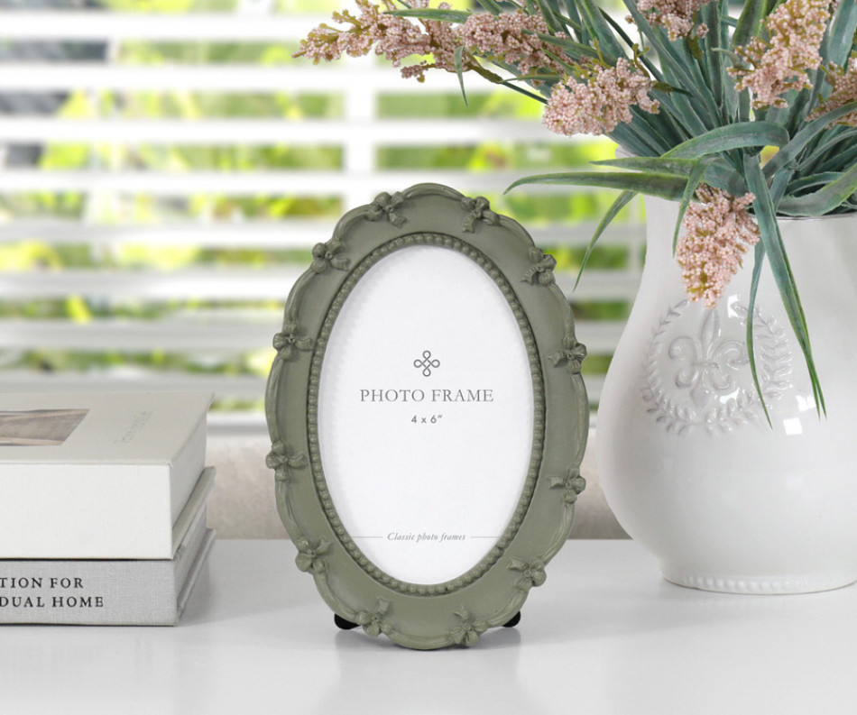 Ophelia Green Oval Photo Frame 4x6