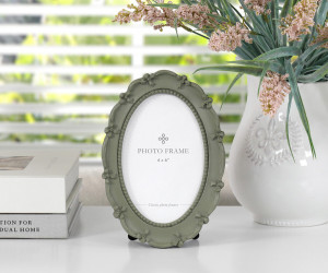 Ophelia Green Oval Photo Frame 4x6