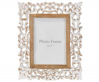 Rosina Carved White Photo Frame 5x7