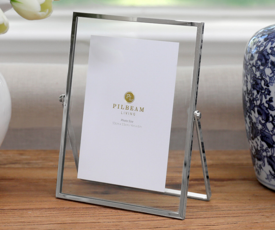Stella Silver Easel Photo Frame 4x6"