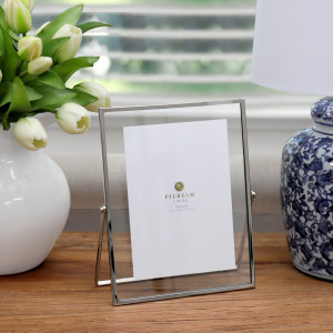 Stella Silver Easel Photo Frame 5x7", designed to display a favourite photograph or small artwork