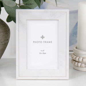 Carrara White Photo Frame 4x6"
