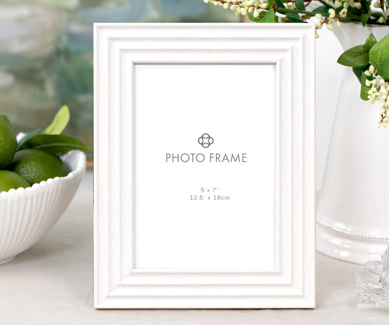 Florence Fluted White Photo Frame - 5x7"