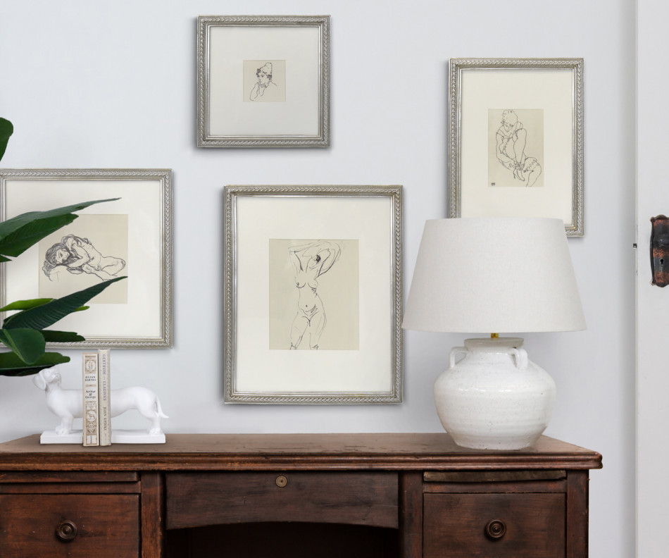 Kesby Silver Braid Gallery Picture Frame - 4x4