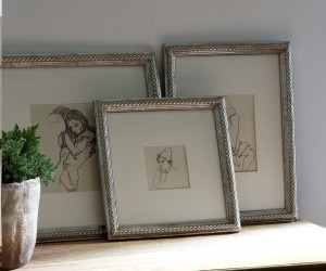 Kesby Silver Braid Gallery Picture Frame - 4x4