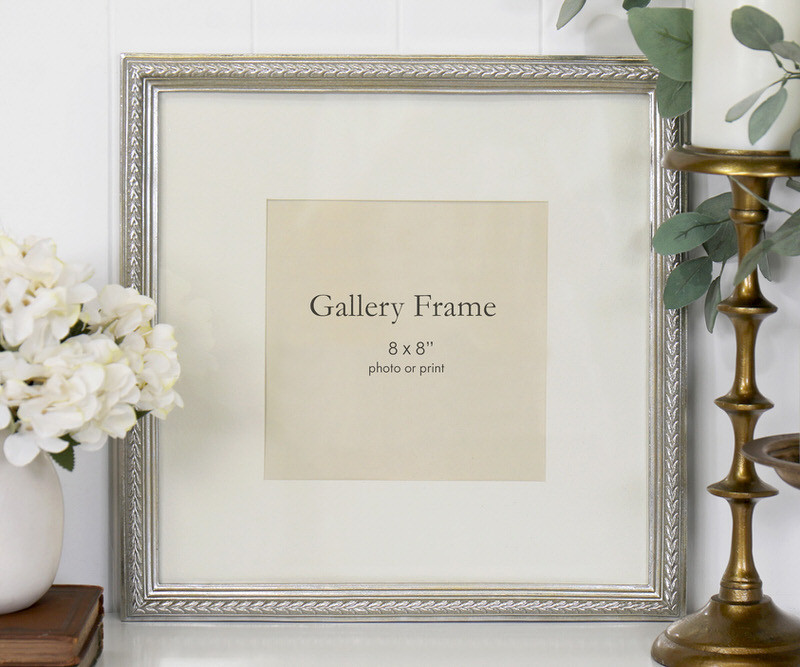 Kesby Silver Braid Picture Frame - 8x8"
