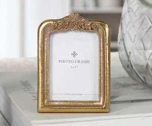 Clarissa Gold Arch Photo Frame 2x3