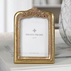 Clarissa Gold Arch Photo Frame 2x3"