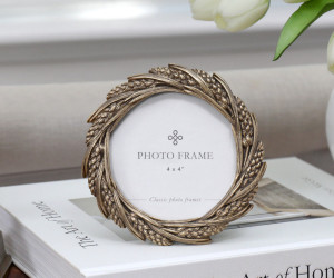 Antique Gold Wreath Photo Frame 4x4