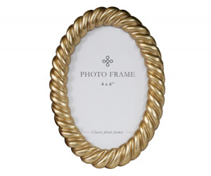 Belgrave Gold Rope Oval Photo Frame 4x6
